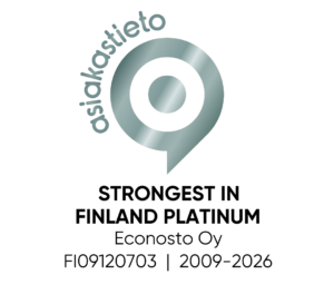ECONOSTO Oy has been awarded the Finland's Strongest Platinum 2026 certificate